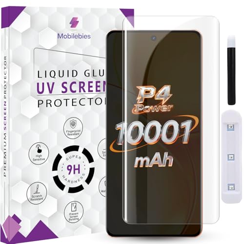 Image of Premium HD+ UV Tempered Glass Screen Protector For Realme P4 Power 5G (6.8 Inch, Pack of 1) Full Adhesive UV Curved Screen Protector Case Friendly HD Clarity with installation kit & Guide