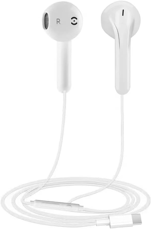 USB C Headphones USB C Earphones with Microphone In Ear USB Type C Earbuds for iPhone 16/15 Pro,Samsung S23 S22 S21 S20,Google Pixel,Google Pixel