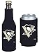 NHL Hockey Team Color Logo Can & Bottle Holder Insulator Beverage Cooler Set (Pittsburgh Penguins)