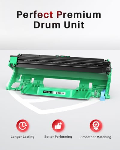 Halloya DR-1050 Trommel Kompatibel für Brother DR1050 Trommel TN-1050 Toner für MFC-1910W DCP-1612W DCP-1610W DCP-1510 MFC-1810 HL-1110 HL-1210W DCP-1512 HL-1212W HL-1112(1 Pack)