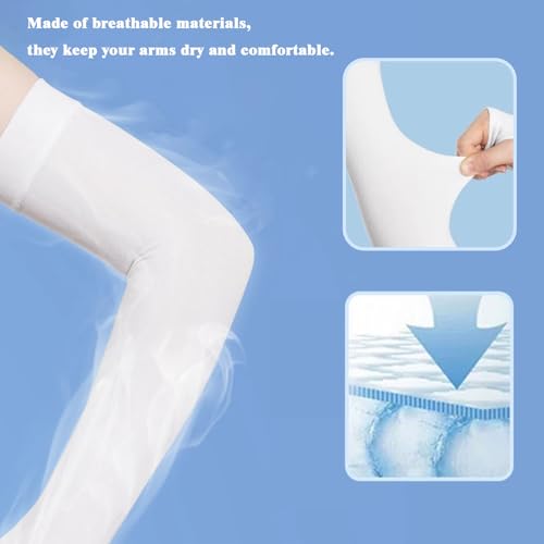 2 Paar Armstulpen, Eisseide Ärmel Sonnenschutz, Ärmel UV-Sonnenschutz Ärmlinge Armschutz, Gaming Armsleef, Armlinge Radsport Herren, Armlinge mit Daumenlöchern für Damen Herren Fußball Basketball Golf