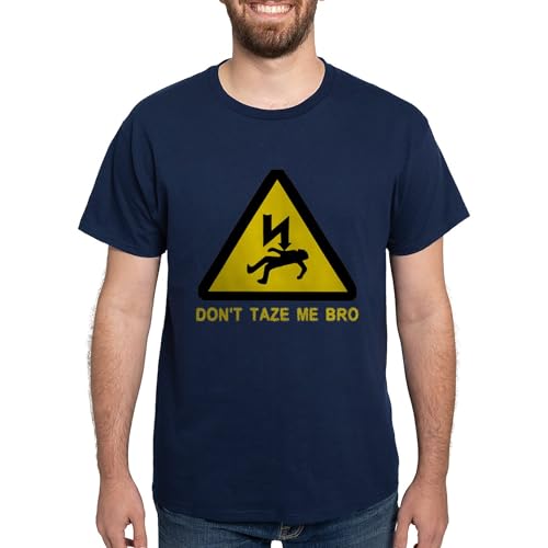 CafePress Don't Taze Me Bro Dark T Shirt Men's Traditional Fit White Casual Tshirt