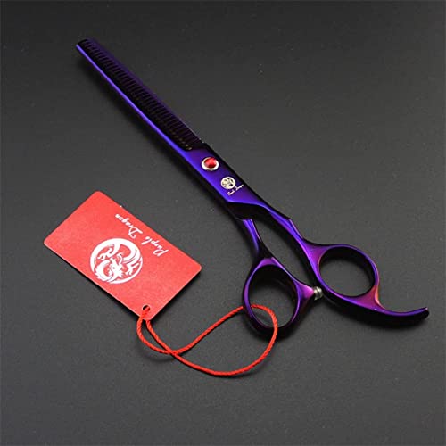 7.0 Inch Professional Pet/Dog/Cat Grooming Chunker Thinning Scissors - Upward Curved Shears And Dog Hair Cutting Shear - Perfect For Pet Groomer #TOP2