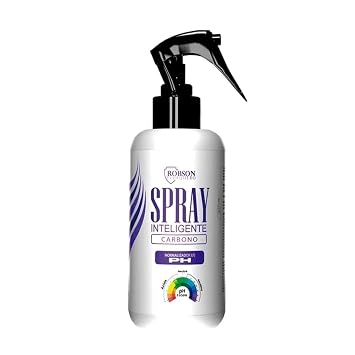 Robson Peluquero Carbon pH Balancer Hair Spray 300mL Activated Charcoal Treatment for Chemically Treated Hair, Mirror Straight Prolonger, Heat Hair Protector, Frizz Control & PH Normalizer