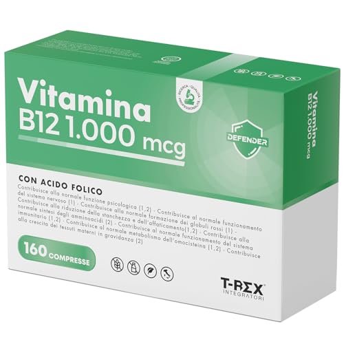 Vitamina B12 1000 mcg e Acido Folico 400 mcg 160 Vegane