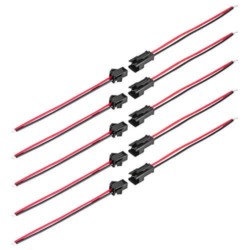 Jst Sm Connector, Vandesail Sm 2Pin Jack Plug Male To Female Wire Connector Adapter Electrical Cable For Led Light Strip 20 Pairs 10Cm (40 Pack, Jst Sm 2 Pin Connector) #TOP2