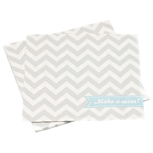 Ginger Ray Chevron Divine Paper Party Napkins, 20 Pack
