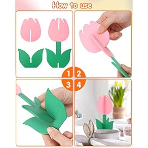 Xylolfsty Spring Tiered Tray Decor Set Wooden Tulips Decorations for Farmhouse Rustic Home Table Centerpieces Wood Sign Shelf Sitter Display Spring Holiday Easter Mothers Day Housewarming Gift 6PCS