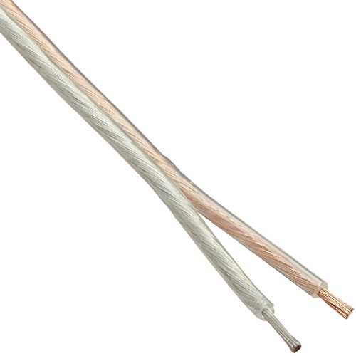 C2G 27987 16 AWG Bulk Speaker Wire, Clear Jacket (250 Feet, 76.2 Meters)