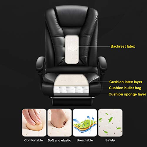 Chaise de direction en cuir PU avec dossier haut ergonomique - 6