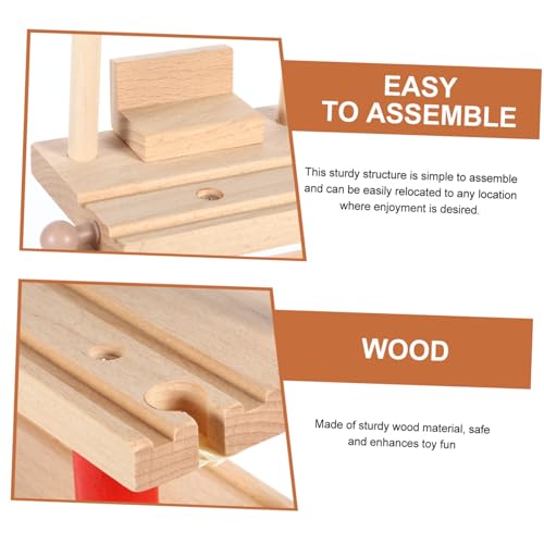 Quai de gare en bois double-deck SOIMISS beige, cadeau idéal pour circuit train - 2