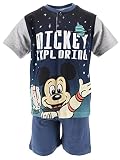 Mickey Mouse Jungen Kurz Pyjama Schlafanzug (Hellgrau,6 Jahre)