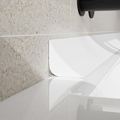 Flexible Molding Trim, 10ft Peel and Stick Caulk Strip, Soft, Waterproof, Stain-Resistant, Suitable for Home Decoration in Bathroom, Kitchen, Floor, Wall and countertop White
