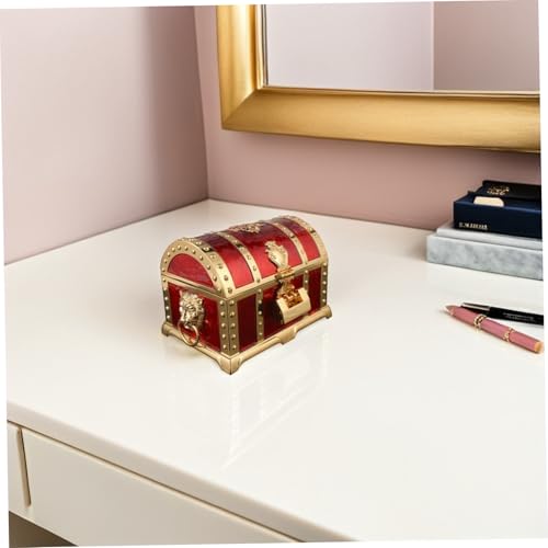Boîte à Bijoux Vintage en Alliage Métallique Coffret Rétro Double Couche