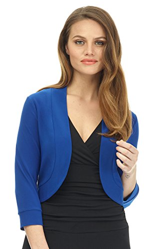 Rekucci Women's Soft Knit Bolero Shrug with Rounded Hem and Stretch Comfort