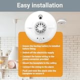 FireAngel HW1-R Mains Powered Heat Alarm for Kitchen with 9V Battery Backup, Hardwired Heat Fire Alarms for Home, Attic, Garage, White, 1-Pack - Image 5
