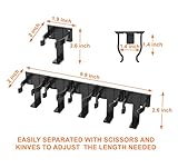 CAXXA 25 Spice Gripper Strip Clips Extra Support Spice Rack Dispenser Cabinet Kitchen Holder Storage | 5 Strips Holds 25 Spice Jars, 2 Black and 3 White Strips