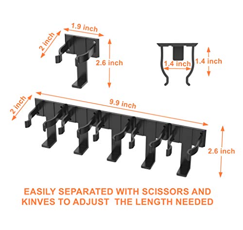 CAXXA 25 Spice Gripper Strip Clips Extra Support Spice Rack Dispenser Cabinet Kitchen Holder Storage | 5 Strips Holds 25 Spice Jars, 2 Black and 3 White Strips