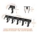 CAXXA 25 Spice Gripper Strip Clips Extra Support Spice Rack Dispenser Cabinet Kitchen Holder Storage | 5 Strips Holds 25 Spice Jars, 2 Black and 3 White Strips