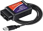 ELM327 USB Adapter OBD2 Scanner for Windows, ELMconfig FoCCCus F0R-Scan Diagnostic Scan Tool with MS-Can/HS-Can Switch OBD2 Adapter for Ford Lincoln Mazda Mercury Series Vehicles
