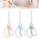 Scissors 3 Pack, 6.6" Multipurpose Scissors with Ultra Sharp Blades, Stainless Steel Blades and Comfort Grip Handles, Heavy Duty Scissors for All Purpose School Office Craft Home (Pink/Blue/Green)