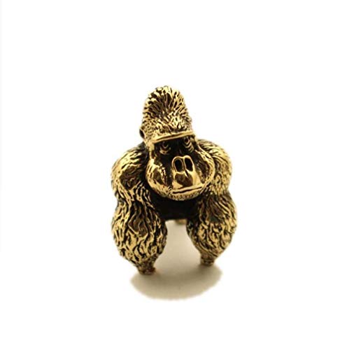 Cadeau de nouveauté unique : la statuette de gorille King Kong en laiton doré