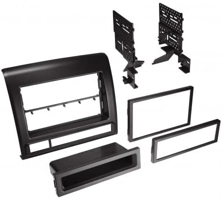 Double or Single Din Installation Car Stereo Dash Kit for Aftermarket Radio Painted Saten Black