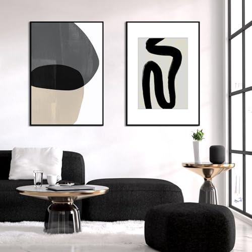 Image of Homso A1 Poster Frame in Black, Metal Thin Board A1 Frame with Acrylic Plexiglass for Pictures A2 with Mat or 23.4x33.1 without Mat for Horizontal and Vertical