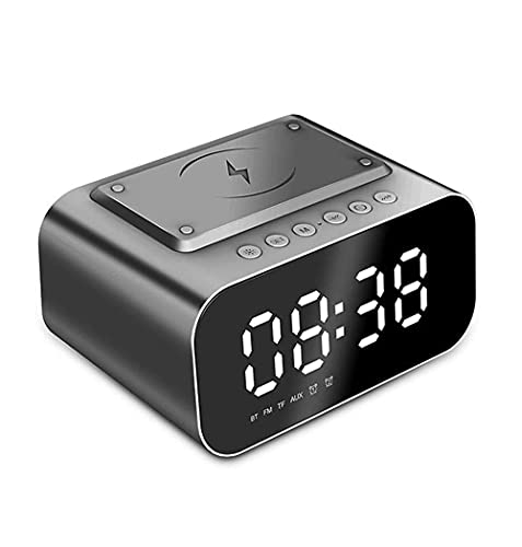 SMSOM Altavoz portátil Bluetooth, tamaño Compacto, Volumen Fuerte y bajo, Altavoz de Viaje, Tres Modos de Ajuste de luz (Negro) (Color : Black)