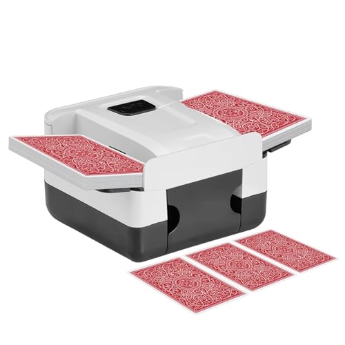 Mélangeur de cartes électrique rechargeable USB pour 1 ou 2 jeux de poker de table