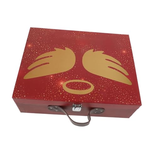 Boîte décorative rouge en forme de valise pour dragées et accessoires