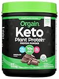 Orgain Organic Keto Vegan Protein Powder, Chocolate - 10g Plant Based Protein, Gluten Free Ketogenic Blend, Dairy Free, Lactose Free, Soy Free, No Sugar Added, For Smoothies & Shakes - 0.97lb