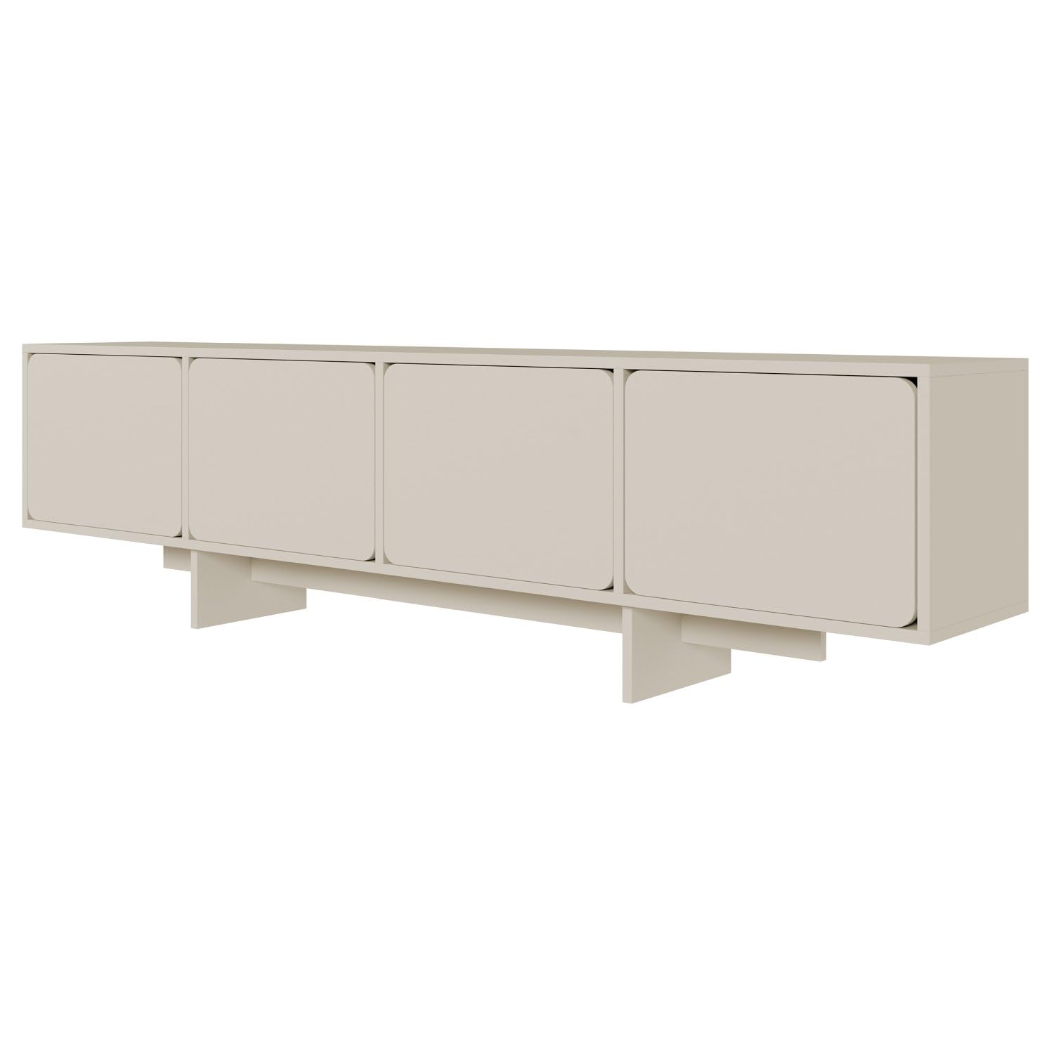 Selsey Wuwu - Armario para TV (4 Puertas, 200 cm), Color Gris y Beige