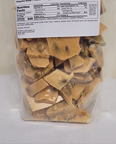 Britttle Roasted Salted Pistachio 1 Pound #TOP2