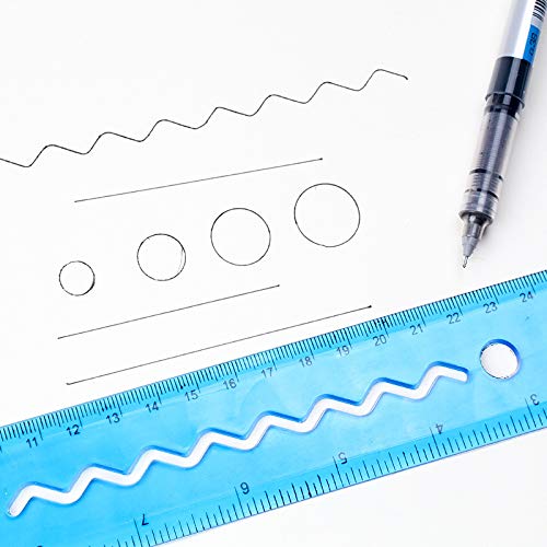 Règle Double Mesure Cm Pouces Règle 30 Cm Incassable - Lot De 2 Couleurs Transparentes - Double Face Cm/pouces Accessoire Scolaire