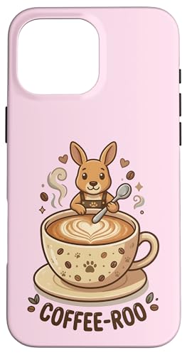 Coffee-Roo Kangaroo Coffee Lover Cute Pun T�V���c �X�}�z�P�[�X iPhone 16 Pro Max �p