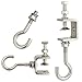 Stainless Steel Small C Clamp with Ring，1 Inch Heavy Duty C Clamp， Pipe Clamp Hooks for Hanging; Beam Clamp with Ring，for Woodworking Mounting Welding and Hanging Heavy Objects (6 PCS)