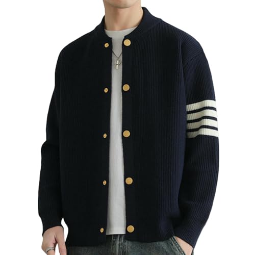 Pull en tricot polyvalent homme vêtement mi-saison manches longues maille casual