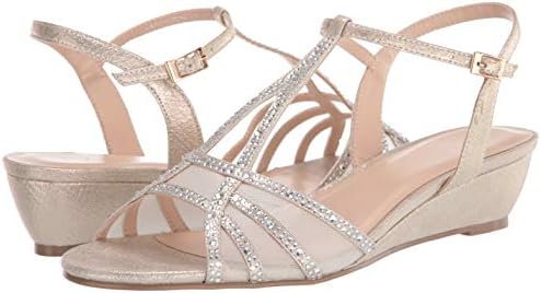 Paradox London Pink womens Jilly Wedge Sandal, Champagne, 6 US | Image 6
