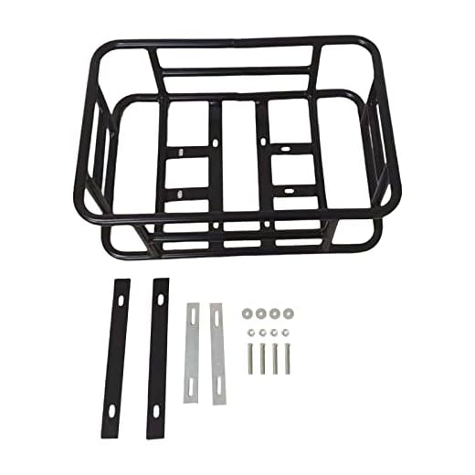 Vaveren Iron Wire Front Frame Bike Basket Rear Bicycle Basket Panniers Handlebar Large Capacity Front Rear Hanging Bike Cargo Rack for Adults Kids
