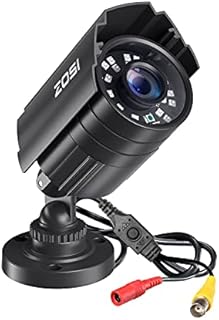 ZOSI 2.0MP 1080P HD 1920TVL Security Camera Hybrid 4-in-1 TVI/CVI/AHD/960H CVBS CCTV Camera Outdoor Indoor,80ft IR Night Vision,Weatherproof Bullet Camera For analog Surveillance DVR(Black)