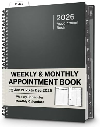 Dunwell Daily Planner 2026, 8.5x11 Appointment Book, 15-Min Hourl...