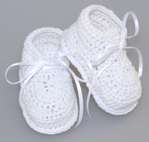 Crochet Christening/Baptism Baby Boys Shoes2