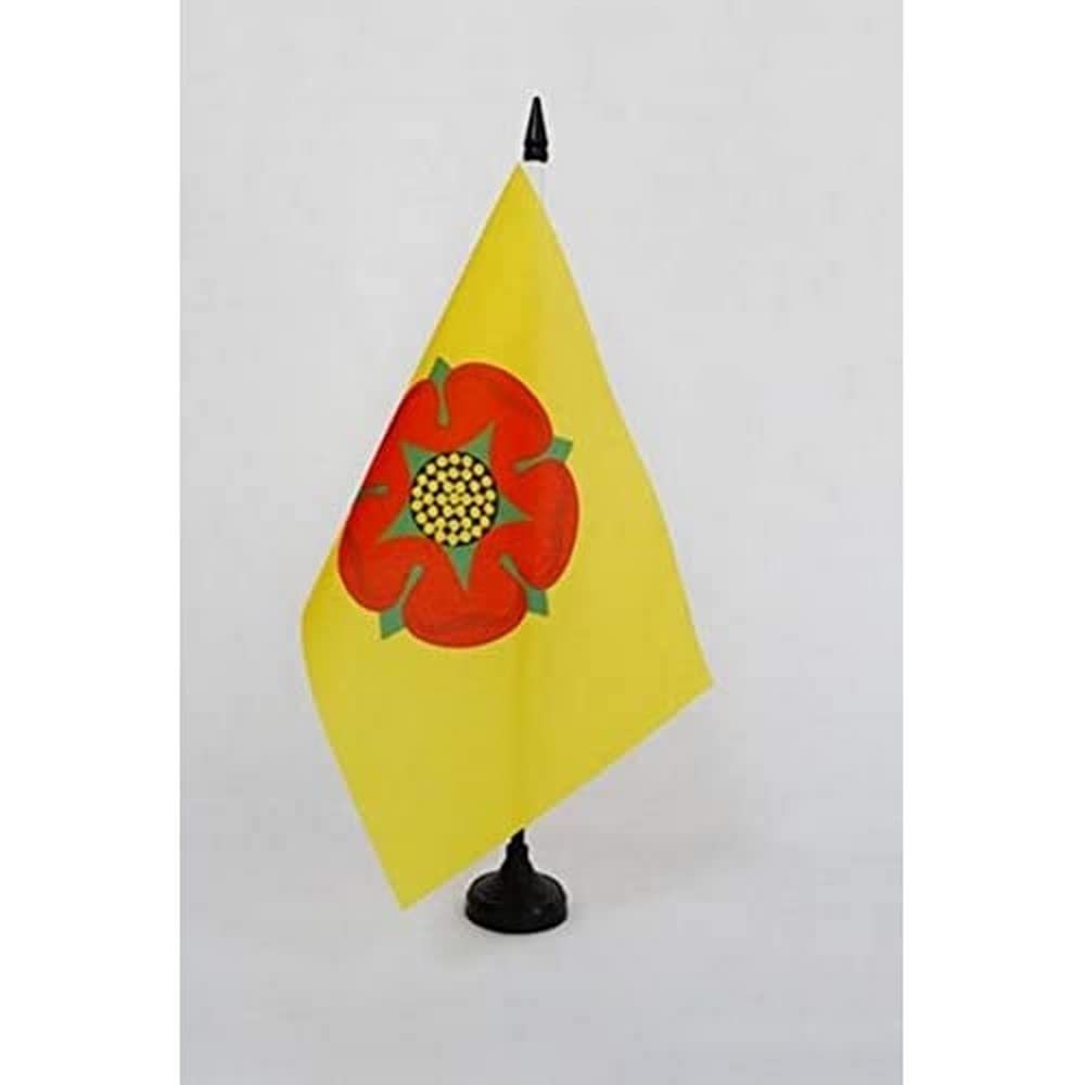 AZ FLAG Lancashire New county Table Flag 5'' x 8'', Lancashire New county Office Decoration 100% Polyester 21 x 14 cm