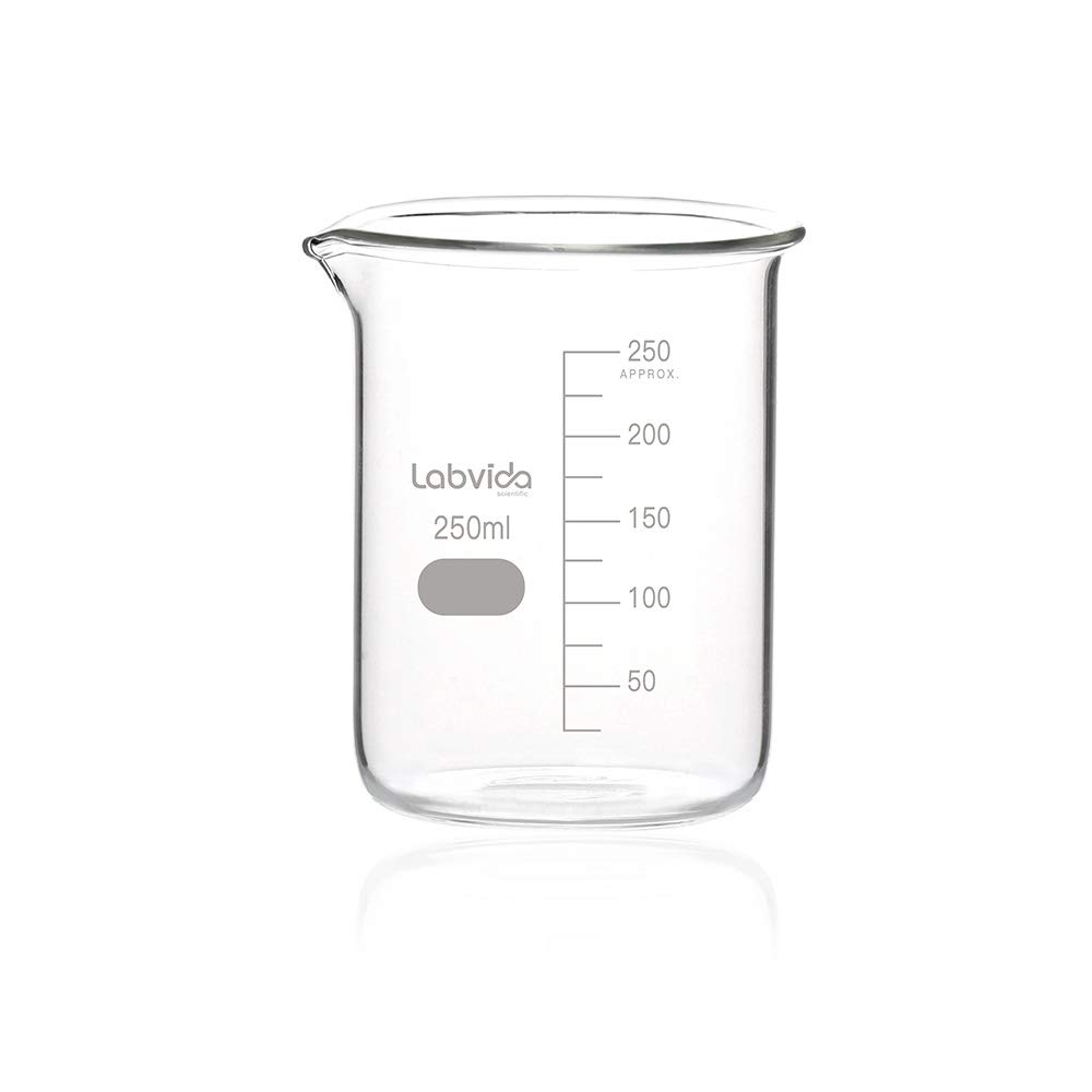 Labvida 6pcs of Low Form Glass Beakers, 3.3 Borosilicate with Printed Graduation, Vol.500ml,LVA013: Industrial & Scientific
