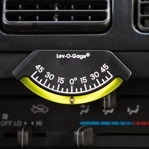 Sun Company 201-F Lev-o-gage Inclinometer | USA-Made Level Gauge for Off-Road Vehicle, Jeep, Truck, RV, Camper, Trailer, or Boat - Thumbnail 2