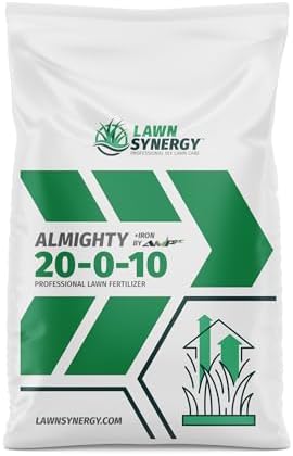 Almighty 20-0-10 Lawn Fertilizer (18 lbs.) – Professional Slow-Release Nitrogen Formula with NuTrace Micronutrients – Deep Green Lawn Color, Strong Roots & Drought Stress Recovery