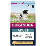 Eukanuba Complete Dry Dog Food for Adult Medium Breeds with Fresh Chicken 3 kg - Image 1
