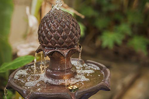Xbrand 3-Tier Freestanding Waterfall Fountain, Outdoor Garden, Yard, Lawn, Porch Décor, 52 Inch Tall, Brown #TOP6