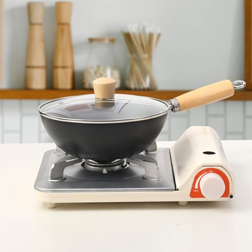 Wok de Hierro Fundido Antiadherente 20 cm Negro miniatura 6